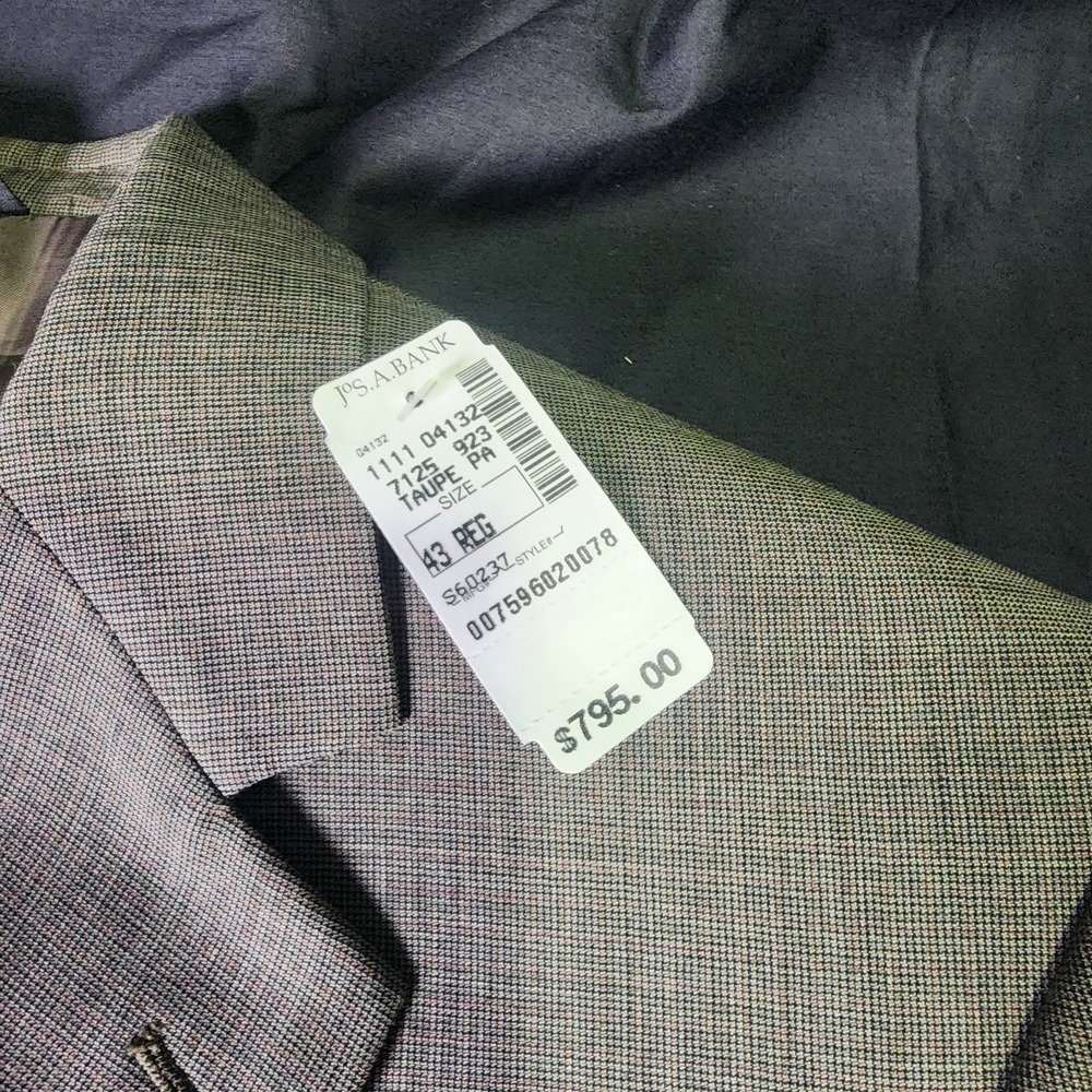 Jos A Bank 100% Wool Blazer Size 43 Model Gordon Brand New With $795 Tags - Picture 5 of 10